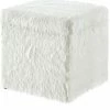 Inspired Home White Faux Fur Ottoman -Shop Style Sales 3050297176 RLLD 1