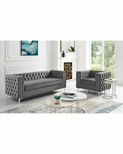 Inspired Home Alison Velvet Sofa -Shop Style Sales 3050297193 RLLD 2