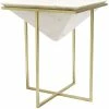 Pasargad Home Marble/Stainless Steel Side Table -Shop Style Sales 3050301272 RLLD 1