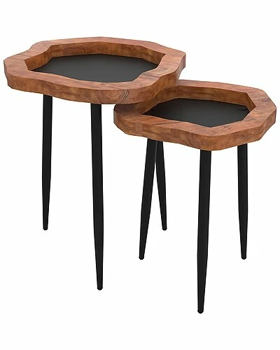 Worldwide Home Furnishings 2pc Accent Table Set 3 Worldwide Home Furnishings 2pc Accent Table Set