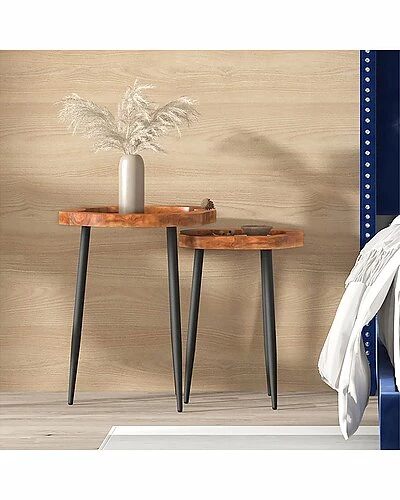 Worldwide Home Furnishings 2pc Accent Table Set 4 Worldwide Home Furnishings 2pc Accent Table Set - Image 2