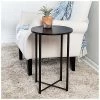 Honey-Can-Do Round Side Table With X-Pattern Base Home -Shop Style Sales 3050319724 RLLD 1