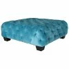 Pasargad Home Casa Milano Collection Velvet Tufted Ottoman