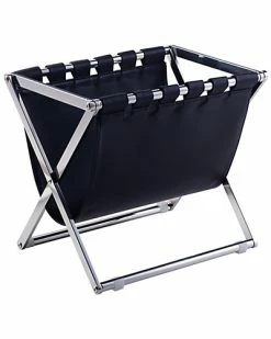 Pasargad Home Luxe Collection Faux Leather Magazine Holder