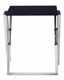 Pasargad Home Luxe Collection Glass/Steel End Table 7 Pasargad Home Luxe Collection Glass/Steel End Table -Shop Style Sales 3050320105 RLLD 3
