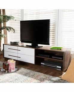Design Studios Mette Mid-Century Modern 4-Drawer Wood TV Stand Home -Shop Style Sales 3050322621 RLLD 5