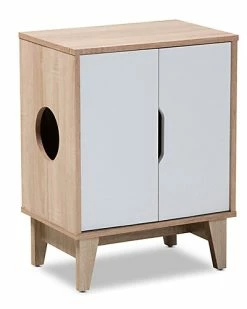 Design Studios Romy Mid-Century Modern 2-Door Wood Cat Litter Box Cover House Home -Shop Style Sales 3050322638 RLLD 4