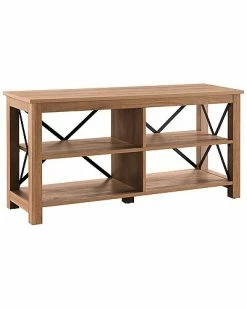 Alternative view of Abraham + Ivy Sawyer 50In Golden Oak Tv Stand Home
