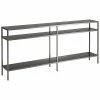 Abraham + Ivy Sivil 64In Gunmetal Gray Console Table With Metal Shelves Home -Shop Style Sales 3050329142 RLLD 1
