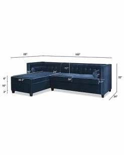 Jennifer Taylor Home Ck 100" Tuxedo Sectional With Reversible Chaise And Storage -Shop Style Sales 3050333871 RLLD 3