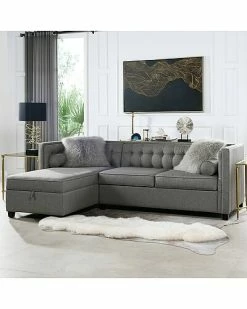 Jennifer Taylor Home 100in Tuxedo Sectional With Reversible Chaise & Storage -Shop Style Sales 3050333873 RLLD 2