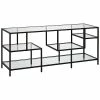 Abraham + Ivy Deveraux Blackened Bronze Tv Stand With Glass Shelves Home -Shop Style Sales 3050333983 RLLD 1