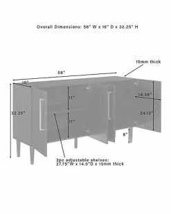 Crosley Furniture Everett Sideboard Home -Shop Style Sales 3050334299 RLLD 3