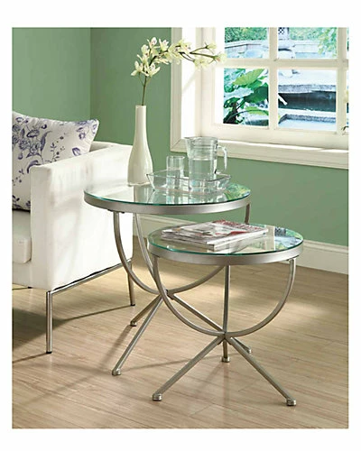 Monarch Specialties Of 2 Nesting Tables Home 4 Monarch Specialties Of 2 Nesting Tables Home - Image 2