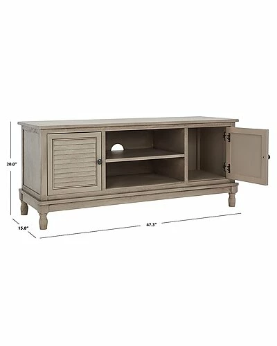 Safavieh Tate 2 Drawer 1 Shelf Media Stand Home 5 Safavieh Tate 2 Drawer 1 Shelf Media Stand Home - Image 3