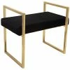 Sagebrook Home Velveteen Bench W/Handles