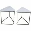 Sagebrook Home T Of 2 Metal/Marble Triangle Side Tables 1 Sagebrook Home T Of 2 Metal/Marble Triangle Side Tables -Shop Style Sales 3050340481 RLLD 1