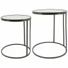 Sagebrook Home Metal Set Of Two 21-24In Mirrored Side Tables -Shop Style Sales 3050340504 RLLD 1