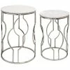 Sagebrook Home T Of 2 Metal/Marble Round Tables -Shop Style Sales 3050340545 RLLD 1