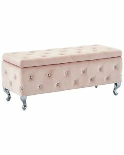 Worldwide Home Furnishings Monique Storage Ottoman
