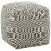 Peyton Lane Grey Cotton Bohemian Pouf Home 1 Peyton Lane Grey Cotton Bohemian Pouf Home -Shop Style Sales 3050351441 RLLD 1