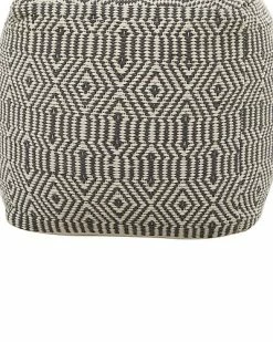 Peyton Lane Grey Cotton Bohemian Pouf Home -Shop Style Sales 3050351441 RLLD 4