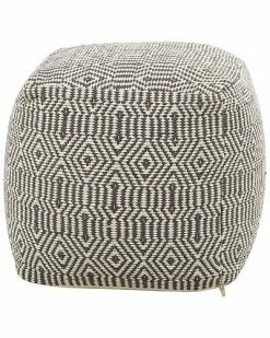 Peyton Lane Grey Cotton Bohemian Pouf Home -Shop Style Sales 3050351441 RLLD 5