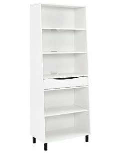 Hewson Modern 5-Shelf Bookcase With Drawer Home