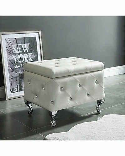 Worldwide Home Furnishings Monique Single Storage Ottoman 4 Worldwide Home Furnishings Monique Single Storage Ottoman - Image 2