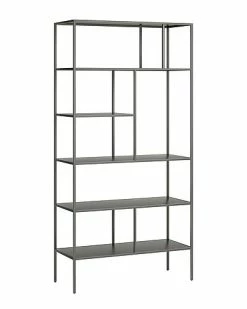 Abraham + Ivy Winthrop Gunmetal Gray Bookcase Home