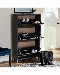 Baxton Studio Mms Shoe Storage Cabinet Home -Shop Style Sales 3050364838 RLLD 4