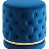 Worldwide Home Furnishings Delilah Round Swivel Ottoman