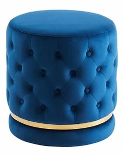 Worldwide Home Furnishings Delilah Round Swivel Ottoman