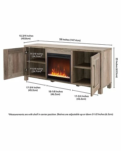 Abraham + Ivy Chabot 26in TV Stand With Fireplace For TVs Up To 65in Home 5 Abraham + Ivy Chabot 26in TV Stand With Fireplace For TVs Up To 65in Home - Image 3