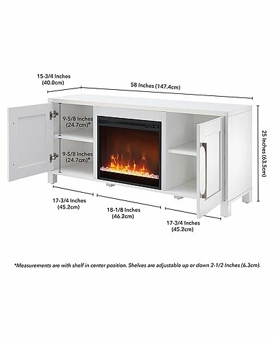 Abraham + Ivy Chabot Rectangular Tv Stand With Crystal Fireplace For Tv'S Up To 65in Home 5 Abraham + Ivy Chabot Rectangular Tv Stand With Crystal Fireplace For Tv'S Up To 65in Home - Image 3