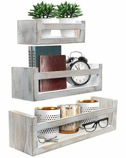 Sorbus Wood Rustic Floating Shelves Home