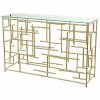 Peyton Lane Contemporary Gold Aluminum Console Table Home