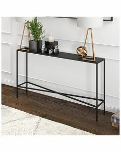 Alternative view of Abraham + Ivy Henley 55In Blackened Bronze Console Table With Metal Tabletop Home