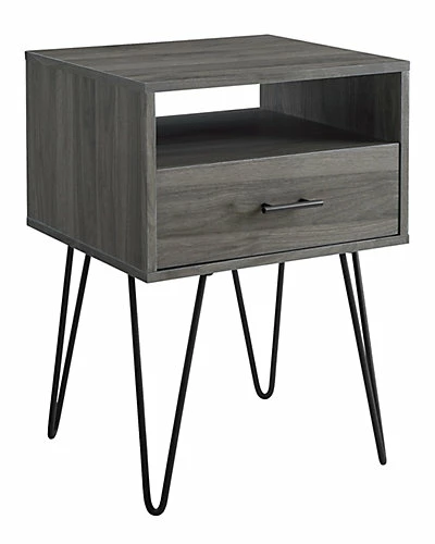 Hewson 18in Modern Single Drawer Hairpin Leg Side Table Home 3 Hewson 18in Modern Single Drawer Hairpin Leg Side Table Home