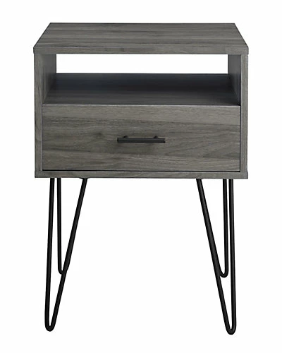 Hewson 18in Modern Single Drawer Hairpin Leg Side Table Home 4 Hewson 18in Modern Single Drawer Hairpin Leg Side Table Home - Image 2