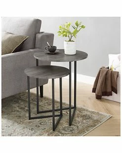 Hewson 2-Piece V-Leg Nesting Side Tables Home -Shop Style Sales 3050400241 RLLD 4