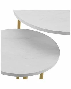 Hewson 2pc V-Leg Nesting Side Tables Home 8 Hewson 2pc V-Leg Nesting Side Tables Home -Shop Style Sales 3050400242 RLLD 3