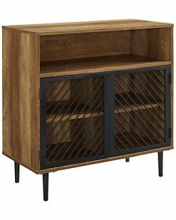 Hewson 32in Modern Metal Door Accent Cabinet Home