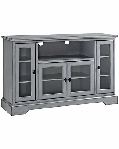 Hewson 52in Transitional Glass Wood TV Stand Home 3 Hewson 52in Transitional Glass Wood TV Stand Home