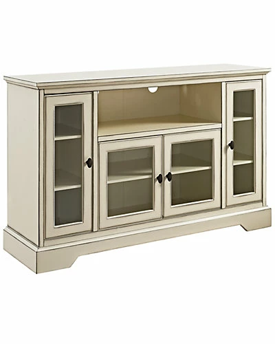 Hewson 52in Transitional Glass Wood TV Stand Home 3 Hewson 52in Transitional Glass Wood TV Stand Home