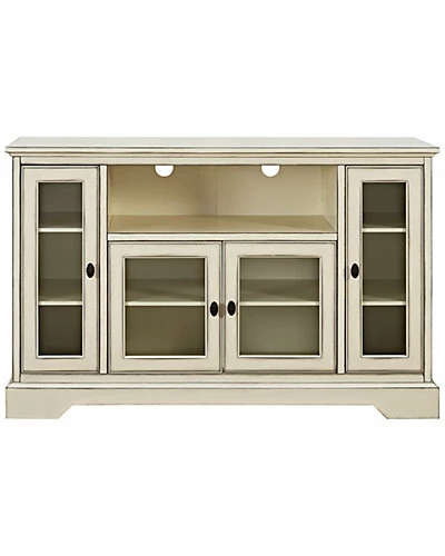 Hewson 52in Transitional Glass Wood TV Stand Home 4 Hewson 52in Transitional Glass Wood TV Stand Home - Image 2