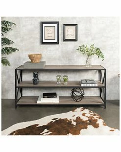 Hewson 60in Industrial Wood Bookcase Home -Shop Style Sales 3050400363 RLLD 3