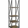 Hewson 61in Metal Wood Bookcase Home