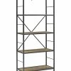 Hewson 63in Rustic Industrial Bookcase Home -Shop Style Sales 3050400373 RLLD 1