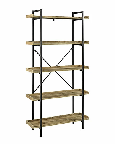 Hewson 68in Industrial Metal Bookcase Home 3 Hewson 68in Industrial Metal Bookcase Home